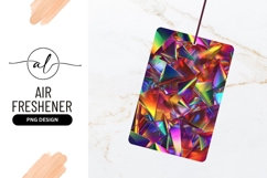 Abstract Iridescent Triangles Overlapping with Rainbow Product Image 1