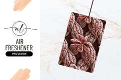 Abstract Floral Pattern in Pink and White with Knitted Product Image 1