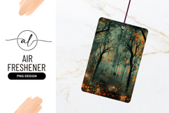 Spooky Autumn Forest With Falling Orange Leaves Product Image 1