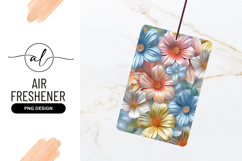 Pastel Floral Background Air Freshener Soft Colors Product Image 1