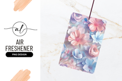 Pastel Flowers Air Freshener Elegant Floral Background Product Image 1