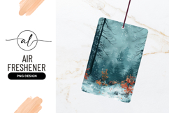 Snowy Forest Illustration With Orange Accents Product Image 1