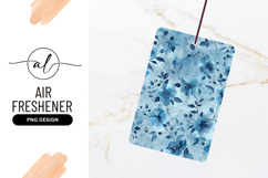 Blue Floral Pattern Textured Air Freshener Background Product Image 1