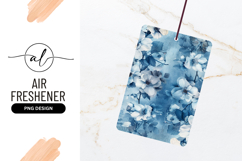 Delicate Blue Floral Pattern Seamless Background Product Image 1