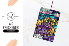 Stained Glass Lotus Flower Colorful Pattern Air Freshener Product Image 1