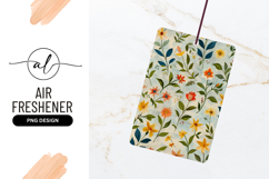 Colorful Flower And Leaves Pattern Air Freshener Product Image 1