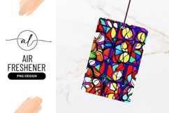 Vibrant Abstract Stained Glass Air Freshener Png Product Image 1