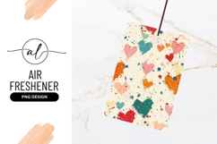 Colorful Heart Splatter Pattern on Cream Background Product Image 1