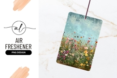 Colorful Wildflower Meadow Against Textured Blue Sky Product Image 1