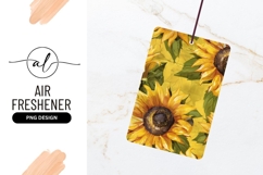 Yellow Sunflowers with Green Leaves Against Texture Product Image 1
