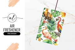 Watercolor Illustration of Tropical Birds Flamingos Product Image 1