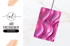 Pink Abstract Waves Air Freshener Png Product Image 1