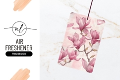 Watercolor Illustration of Pink Magnolia Flowers Product Image 1