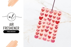 Watercolor Hearts Pattern Red Pink Hearts on Light Pink Product Image 1