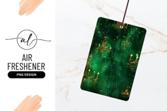 Emerald Green Background with Gold Chandeliers and Sparkling Product Image 1