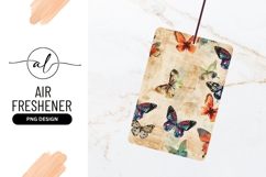 Colorful Butterflies on Textured Beige Background Pattern Product Image 1