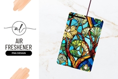 Floral Stained Glass Window Air Freshener Png Product Image 1