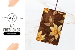 Watercolor Daffodil Floral Pattern with Brown and Yellow Product Image 1