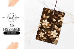 Floral Pattern with Cream Flowers and Brown Leaves Product Image 1