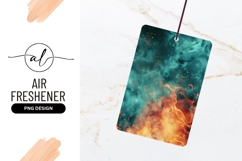 Abstract Teal and Orange Swirls with Splatter Effect Product Image 1
