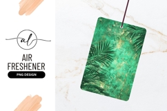 Emerald Green Textured Background with Palm Fronds and Gold Product Image 1