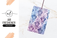Watercolor Damask Pattern in Blue and Purple Tones Product Image 1