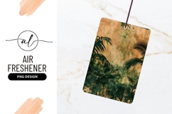 Tropical Palm Leaves on Textured Background in Green Product Image 1