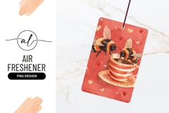 Two Bumblebees Drinking Coffee from a Striped Cup with Heart Product Image 1
