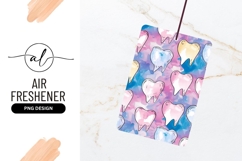 Watercolor Teeth Pattern in Pink Blue and Yellow Product Image 1