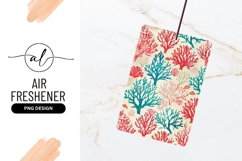 Colorful Coral Reef Pattern with Fish in Red and Teal Product Image 1