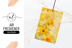 Yellow Daffodils with Orange Centers on Textured Product Image 1