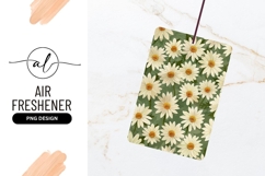 Daisy Flower Pattern White Petals Yellow Centers Green Product Image 1
