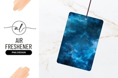 Abstract Blue Nebula with White Stars and Swirling Clouds Product Image 1