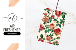 Watercolor Rose Floral Pattern with Red Pink and Peach Roses Product Image 1