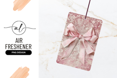 Pink Ribbon Bow on Floral Damask Background image Product Image 1