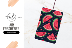 Watercolor Watermelon Slices Pattern on Dark Blue Background Product Image 1