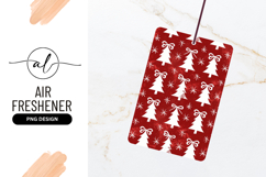 White Christmas Trees and Snowflakes Pattern Product Image 1