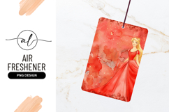 Watercolor Illustration of a Smiling Princess in a Red Gown Product Image 1