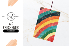 Colorful Rainbow Arcs with White Dots and Grunge Texture Product Image 1