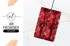 Red Christmas Gift Tags with Gold Snowflake Decorations Product Image 1