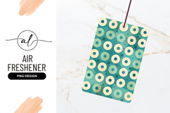 Teal and Cream Circle Pattern with Textured Background Product Image 1
