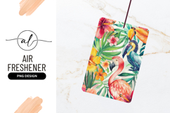 Watercolor Flamingo Toucan Hibiscus Tropical Floral Product Image 1