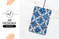 Blue and White Floral Tile Pattern Repeating Design Product Image 1