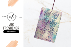 Damask Pattern Holographic Texture Air Freshener Png Product Image 1