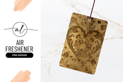 Golden Floral Heart Vintage Background Design Product Image 1