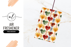 Watercolor Hearts On Plaid Seamless Pattern Product Image 1