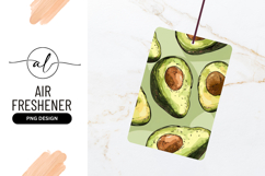Avocado Halves Patterned Background For Air Freshener Png Product Image 1