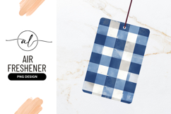 Blue And White Painted Checkered Pattern Product Image 1