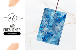 Blue Floral Pattern Air Freshener Png Product Image 1