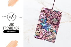 Stained Glass Floral Air Freshener Png Design Product Image 1